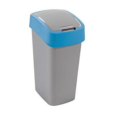 Curver® FLIP BIN 10 l, ezüstszürke/kék szemetes kuka