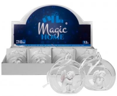2.TRIEDA Dekorácia MagicHome, závesný anjel, polyresin, Sellbox 12 ks (mix. 2 vzorov), 10 cm