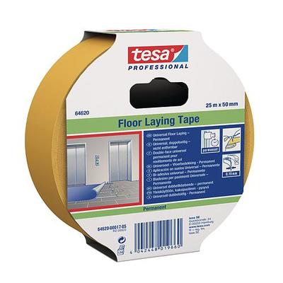 Szalag tesa® PRO tesafix®, kétoldalas ragasztó, univerzális, fólia, fehér, 50 mm, L-10 m