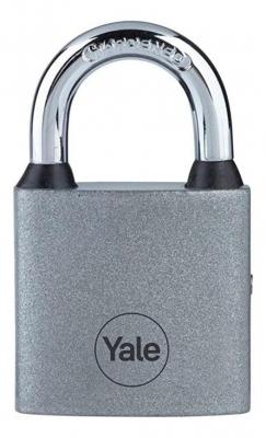 Zár Yale Y111S/50/125/1, lakat, vas, ezüst, 50 mm, 3 kulcs