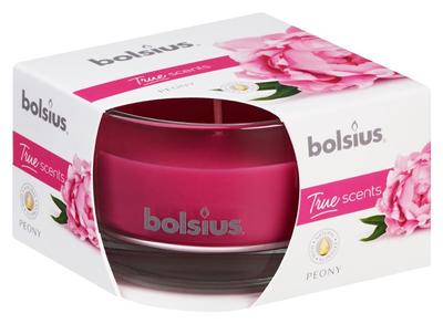 Gyertya bolsius Jar True Scents 50/80 mm, pünkösdi rózsa