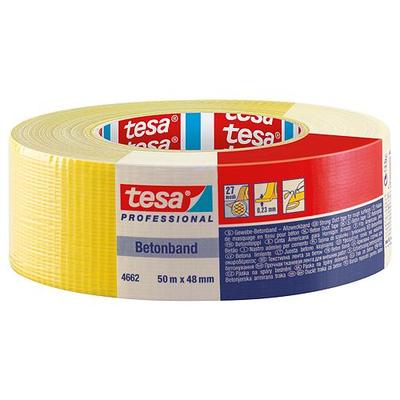 tesa® PRO Betonband szalag, textiles, sárga, 48 mm, L-50 m