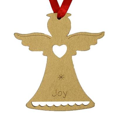 MagicHome karácsonyi dísz, JOY angyal, felfüggeszthető, arany, csomag. 5 db