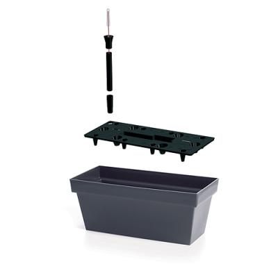 Virágcserép CUBE CASE CAN6 + RENDSZER, antracit, 587 mm