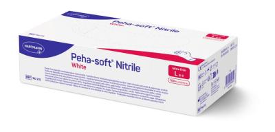 Kesztyű Peha-soft nitril, fehér, L, csomag 100 db