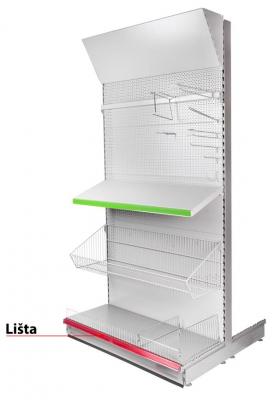 Lista Racks H29 árcédulára, 0665 mm, piros *S*