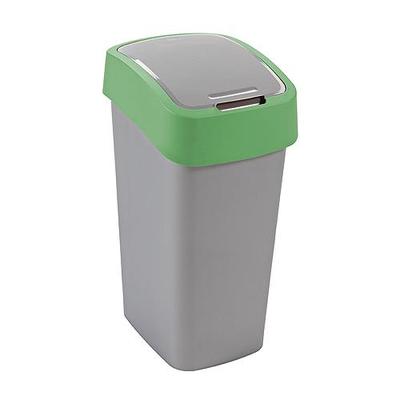 Curver® FLIP BIN 25 l, ezüstszürke/zöld szemetes kuka