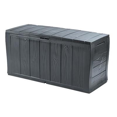 Keter® SHERWOOD kerti tároló láda 270 l, antracit, 117 x 45 x 57,5 cm