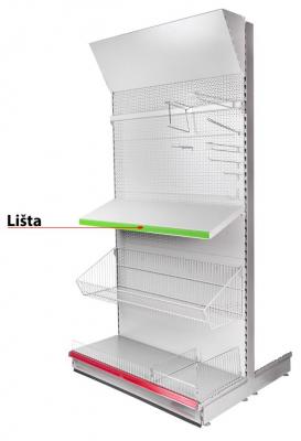 Lista Racks H12 árcédulára, 0950 mm, zöld *M*