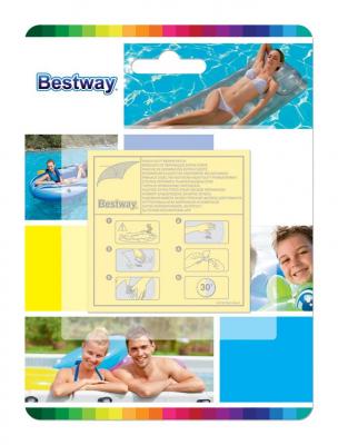 Bestway® 62068 készlet, medence és felfújható matracok javításához, 10 db, 65 x 65 mm