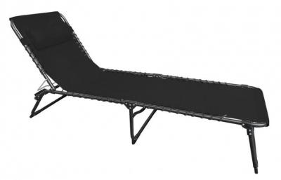 Nyugágy VERACRUZ, fekete, állítható, 190x58x28 cm  2.OSZTÁLY