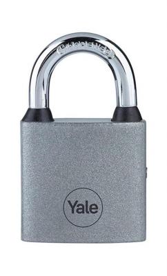 Zár Yale Y111S/32/116/1, lakat, vas, ezüst, 32 mm, 3 kulcs