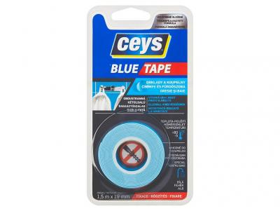 Szalag Ceys Blue tape, kétoldalú, 1,5 m x 19 mm
