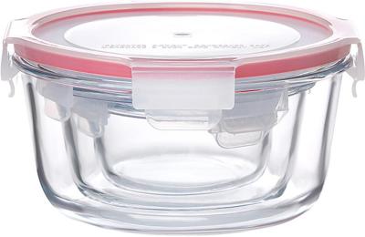 Edény MagicHome, 3 db-os szett, üveg, kerek, fedővel, 370/800/1500 ml