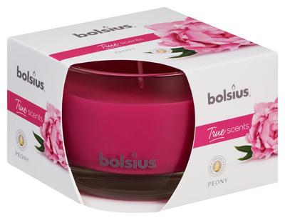Gyertya bolsius Jar True Scents 63/90 mm, pünkösdi rózsa