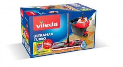 2.TRIEDA Súprava upratovacia Vileda Ultramax TURBO mop+vedro + handrička Actifibre Soft