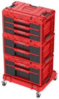 Box QBRICK® System ONE Workshop Red - Cart, 3x Toolbox, 4 részes szerszámosláda készlet