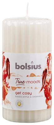 Gyertya bolsius Pillar True Moods 120/60 mm, Get cosy (sült alma és fahéj)