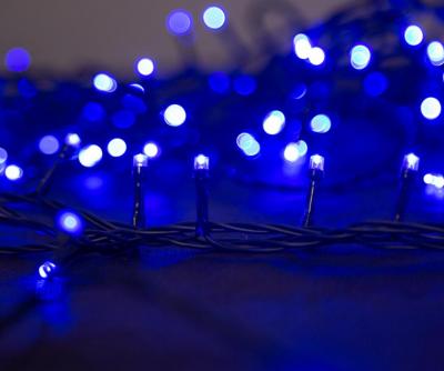 Lánc MagicHome Karácsony Serpens, 100 LED kék, 8 funkció, 230 V, 50 Hz, adapterrel, IP 44, külső, me