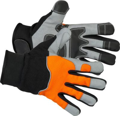 Kesztyű Strend Pro Arvilo High Vision, textil/bőr fényvisszaverő elemekkel, 10/XL méret, bliszter
