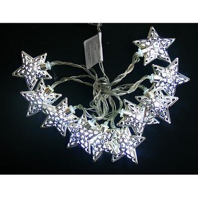 Lánc MagicHome Metal Star, ezüst, 2xAA