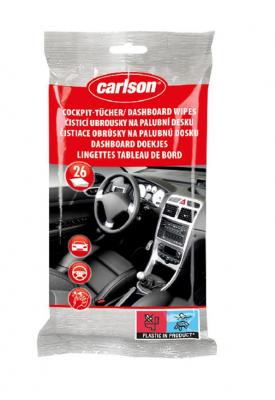 Carlson tisztító törlőkendők, műszerfalra, autóra, 26 db
