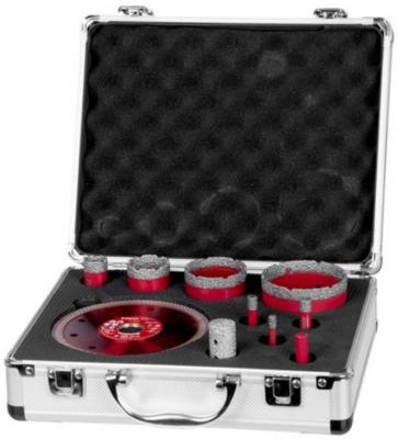 2.TRIEDA Sada vyrezávačov Strend Pro Premium, 6-8-10-20-35-50-68 mm, adaptér, fréza na zväčšovanie dier, kotúč, M14, diamant, korunky, professional