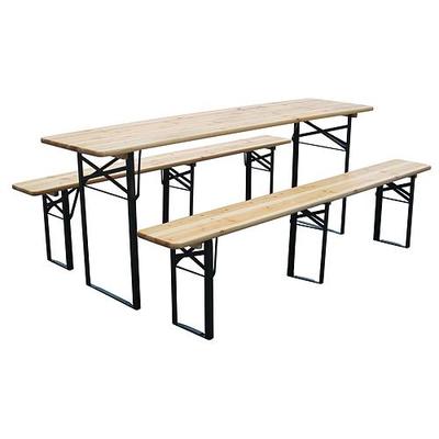 DORTMUND sörpad szett Standard3, asztal 175 x 46 x 77 cm, 2x pad 175 x 23 x 47 cm, fa 25 mm