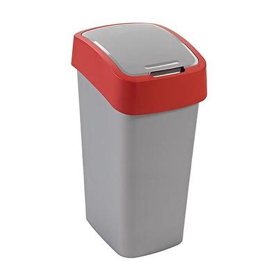 Curver® FLIP BIN 50 l, ezüstszürke/piros szemetes kuka