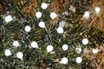 Lánc MagicHome Karácsony Cherry Balls, 100 LED hideg fehér, IP 44, 8 funkció, megvilágítás, L-9,90 m