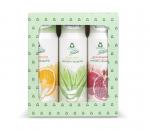 Ajándékkészlet Frosch EKO, tusfürdők, narancs, aloe vera, gránátalma, 3x 300 ml
