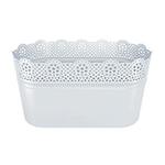 Virágcserép LACE 28,5 cm, fehér