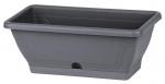 Virágcserép Strend Pro ECONOMY, láda, 80cm, 16 lit, alátét, antracit