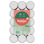 Gyertya Bolsius, teamécses, 6 óra, fehér, csomag 30 db