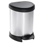 Kosár  Curver® DECO BIN 05L, ezüst/fekete, szemétre