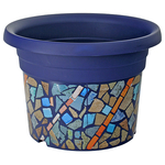 Virágcserép ICS DECORA BLU 30x21 cm, kék