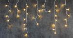 Lánc MagicHome Karácsony Icicle, 200 LED meleg fehér, jégcsapokkal, egyszerű világítás, 230 V, 50 Hz
