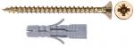 Csavar és tipli Strend Pro PACK ZH 6 x 60/10 x 50, PZ, Zn, kemény anyagba, univerzális, csom. 10 db