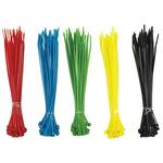 Öszekötős pántok készlet 100x2,5 mm, 200 db, multicolor