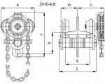 Haladómű/Futómacska Brano Z 420-A 3,2 t, 3,0 m, egyprofilos