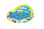 Bestway® 52378, Splash & Learn, felfújható gyermekmedence beilleszthető alakzatokkal, 1,2 x 1,17 x 0