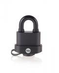 Zár Yale Y220B/51/118/1, High Security, lakat, laminált acél, fekete, 53 mm, 3 kulcs