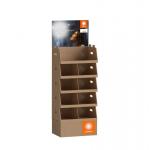 Állvány Ledvance® karton, 37,5x56,3x122 cm, kapacitás kb. 400 db