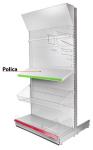 Polc Racks H10 1250x370x0.8 mm, tartókkal
